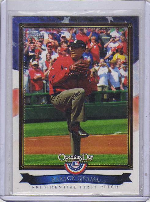 2011 Topps Opening Day Presidential First Pitch Barack Obama  Card #PFP10 - 